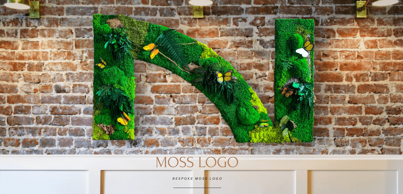 Custom Designed Moss Walls, Moss Logo & Art by Rishstudio