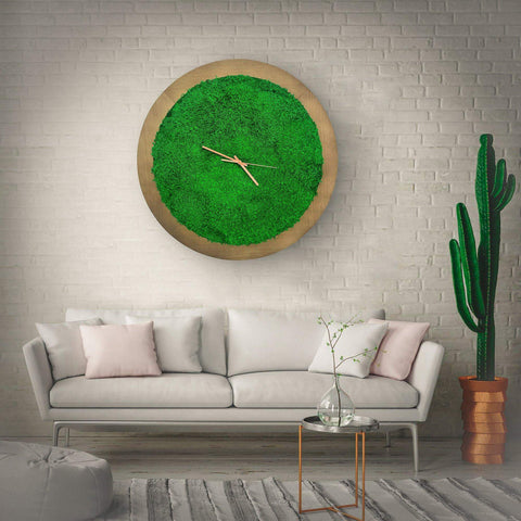 Large wooden wall clock, Oversized wooden Clock, Moss wall Clock, Wooden Moss Clock, Wall Clock, Moss Clock, Rustic Clock, Wooden Clock, wall clock, large wall clocks, wall art, wall clock, wall decor 