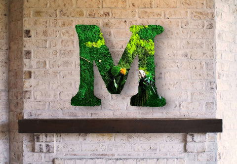 Moss Letters, Custom Wall Letters, Custom logo, Preserved moss Letters, moss letters on wall, moss coveted letters, moss art, letter with moss, outdoor moss letters, large moss letters, moss covered letters for wedding