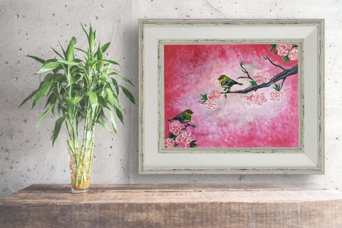 wall art print ,wall art ,pink home decor ,pink cherry blossom ,pink art print ,nursery print ,nursery decor ,Cherry blossom ,blossom wall art ,Blossom Painting, blossom nursery art