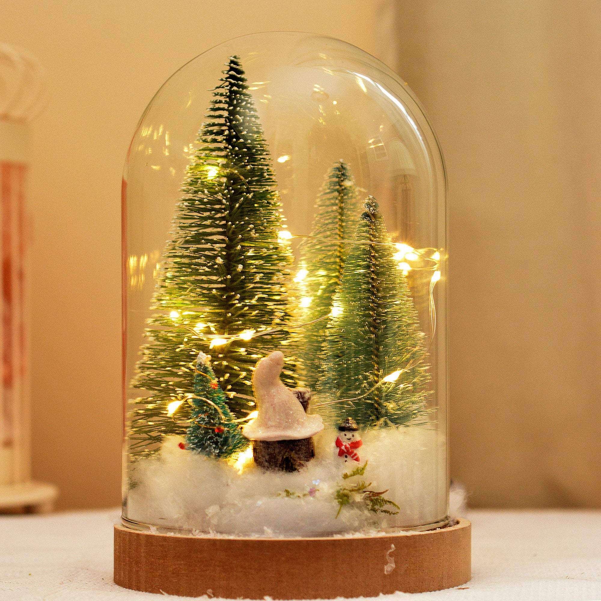 glass dome christmas decoration