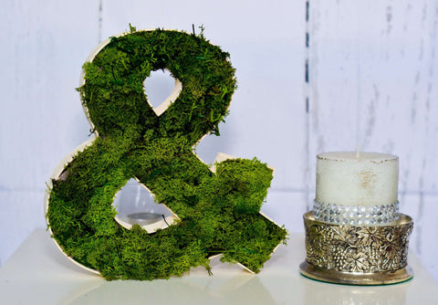 Moss covered letters for wedding are easy to create, and you can find a variety of designs and colors. The only thing that you need to consider is the type of paper and if it is suitable for your wedding venue. If you're looking for a non-traditional look, you can choose cotton-based papers and use them to make terrarium centerpieces. Then, spray them with adhesive. You can also use moss that has been dried.