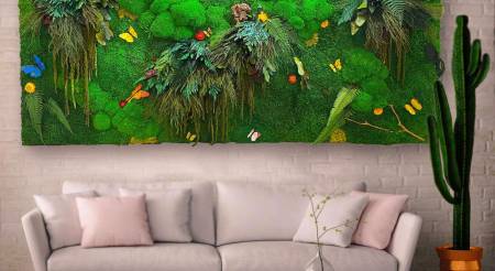 Moss Wall Art Set of Two Panels, Large Moss art, Moss wall art, moss, moss wall, preserved moss wall, Framed moss wall